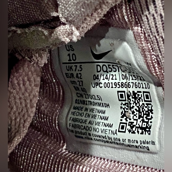 Nike Air Force 1 Pixel Plum Fog Women’s Size 10 New Without Box - Picture 11 of 15